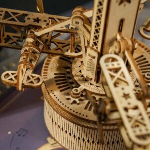 ROKR AIRPLANE CONTROL TOWER MECHANICAL MUSIC BOX AMK41