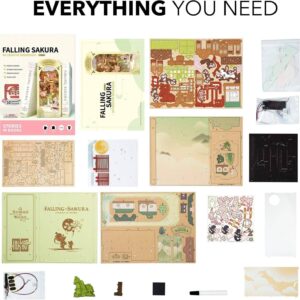 FALLING SAKURA SUJETALIBROS DIY RINCON MINIATURA ROLIFE