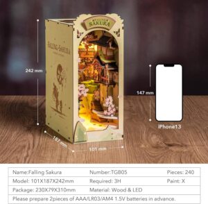 FALLING SAKURA SUJETALIBROS DIY RINCON MINIATURA ROLIFE