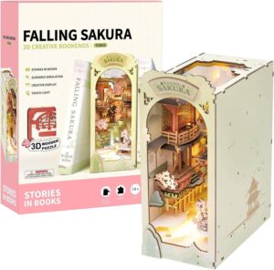 FALLING SAKURA SUJETALIBROS DIY RINCON MINIATURA ROLIFE
