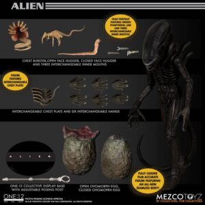 XENOMORFO FIGURA ARTICULADA 1/12 MEZCO TOYZ
