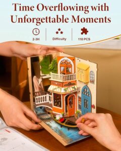 ROMANTIC VENICE SUJETALIBROS DIY RINCON MINIATURA ROLIFE