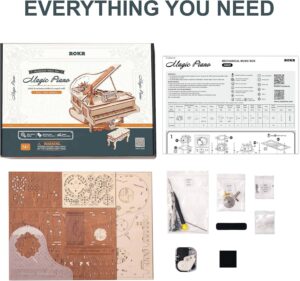 MAGIC PIANO CAJA DE MUSICA MECANICA DIY ROKR ROBOTIME