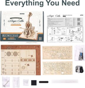 MAGIC CELLO CAJA DE MUSICA MECANICA DIY ROKR ROBOTIME